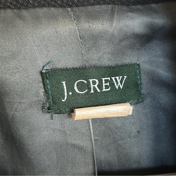J. Crew Double Breasted Black Wool Peacoat Size 6 - Picture 10 of 16